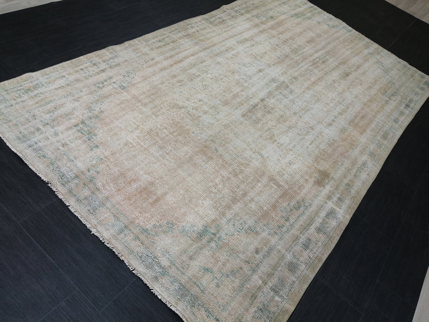Distressed Rug Handmade Rug 6 x 10.3 Oushak Rug Rustic Rug, Muted Antique Rug Faded Rug 6x10 Turkish Rug Farmhouse Rug Vintage Rug Wool rug