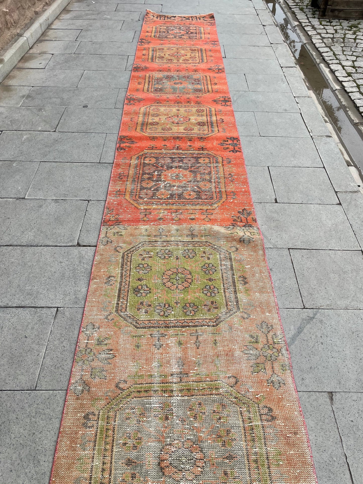 Vintage Staircase Runner Rug 2.3 x 28.4 ft Extra Long TURKISH Runner Rug Vintage Runner Rug Runner Rug Runner Hand Knotted Runner