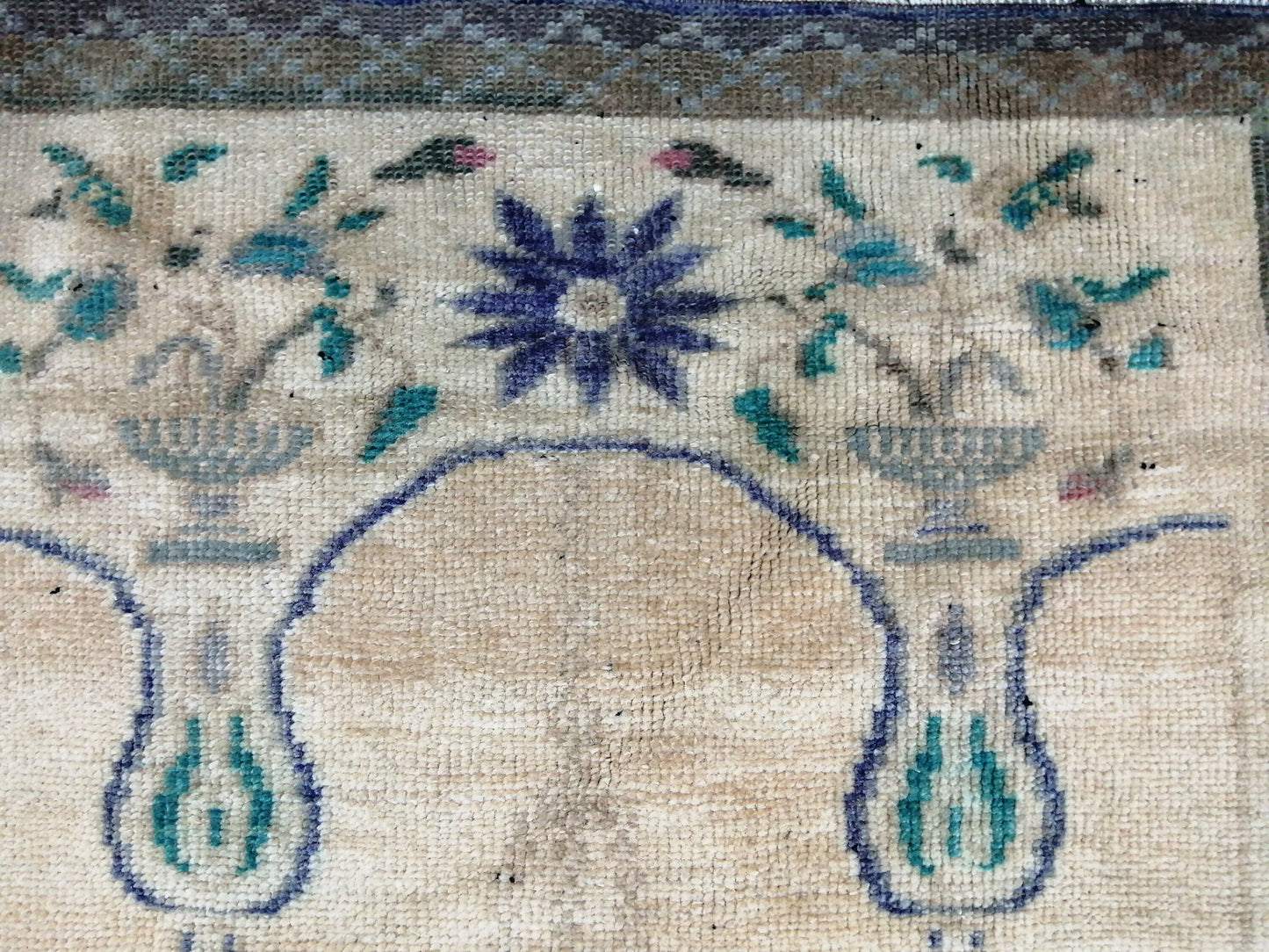 3.9 x 2.5 Rugs, Hand Made Rug, Oushak Rug, Rustic Rug, Bohemian Rug, Rug Runner, Turkish Rug, Farmhouse Rug, Vintage Rug, Wool rug