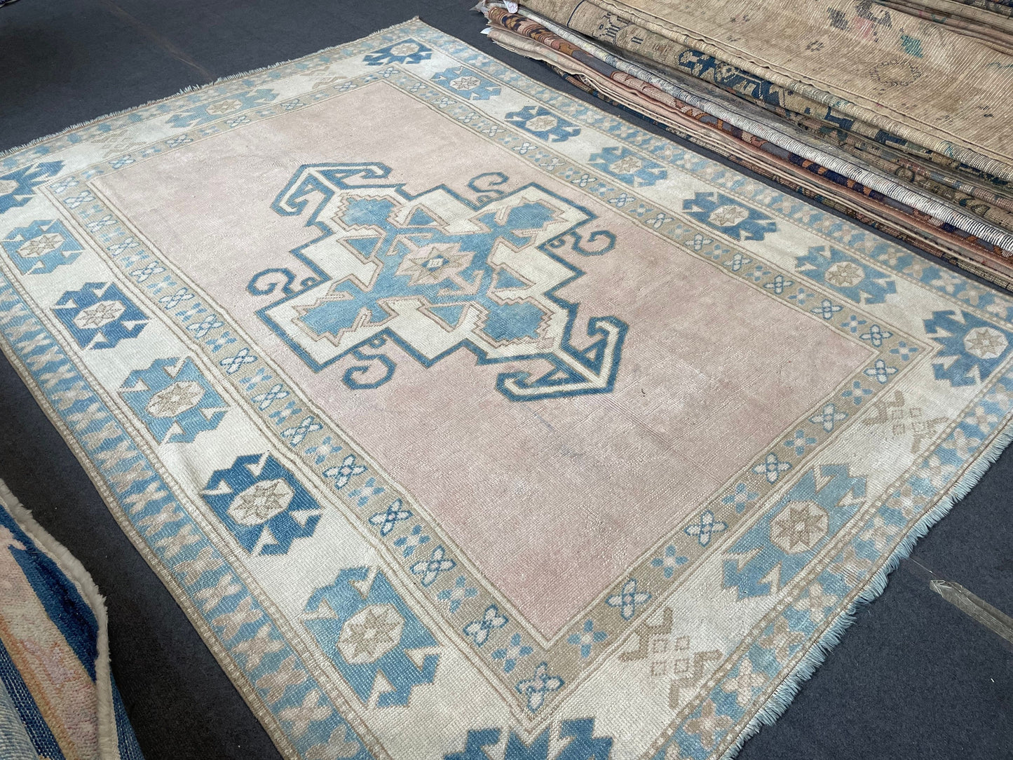 6 x 8 turkish rug - oushak rug, handmade living room rug