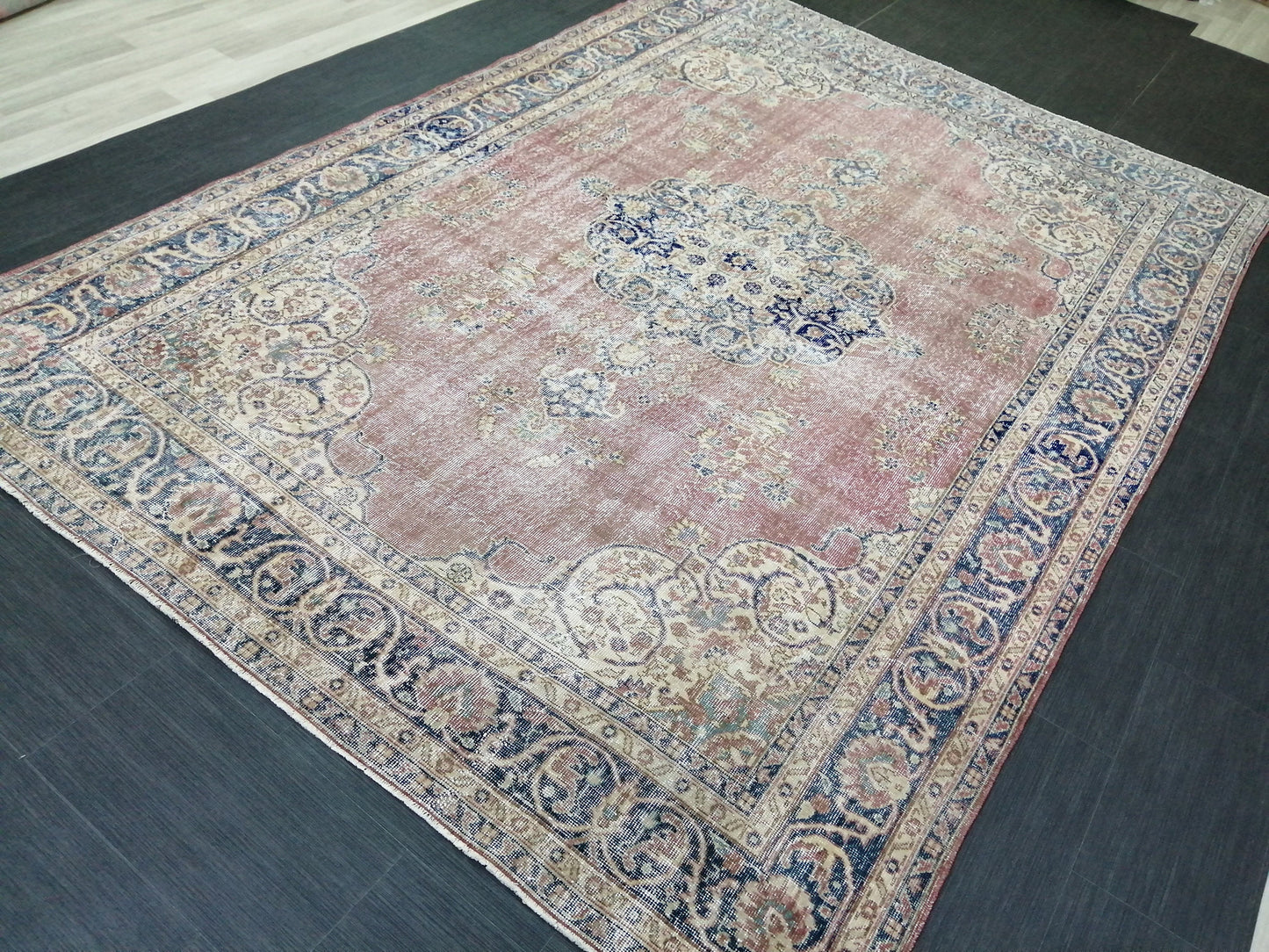 7x10 Vintage RUG TURKISH Rug Vintage Oushak Rug Vintage Oriental Rug Wool Oushak Rug Hand Made Rugs Vintage Turkish Rug