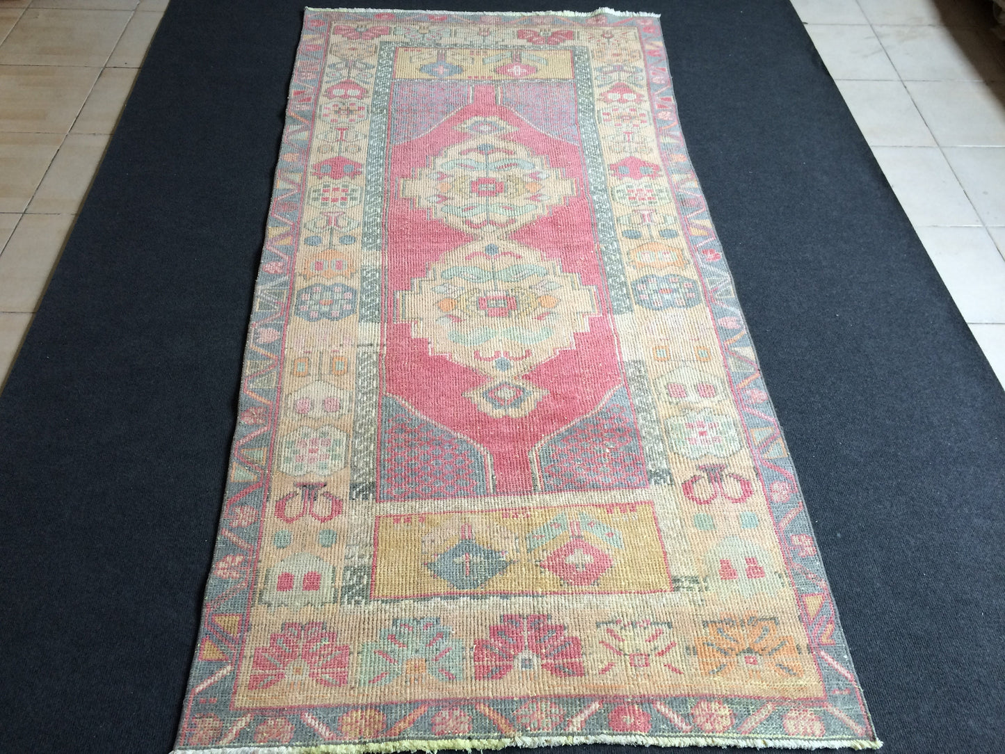 Wool Rugs Vintage Rugs TURKISH HAND MADE Rugs Vintage Turkish Rugs Oushak Rug Traditional Rug, Turkish Oushak Rug, Vintage Oushak Rug