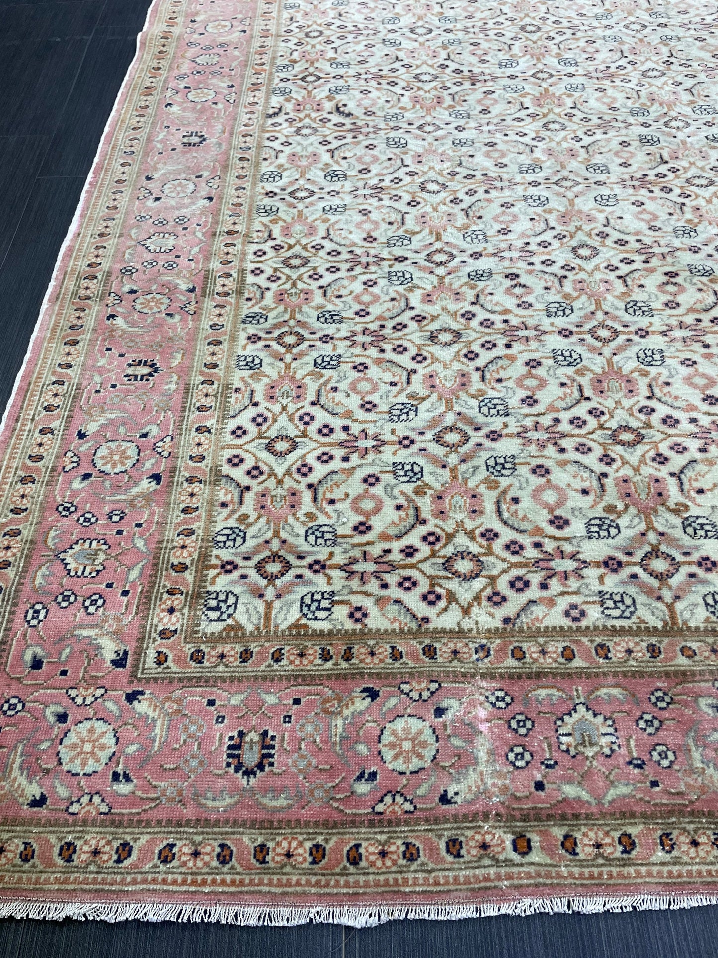 Persian RUG Hand Knotted 6.4 x 9.3 Rug Vintage Oushak Rug Vintage Quality Rug Wool Fine Knotted Rug Handmade Rug Vintage Turkish Rug