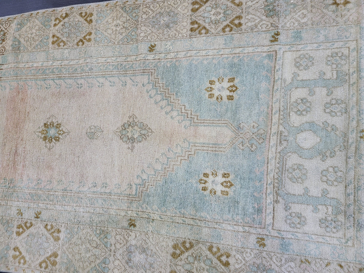 OUSHAK RUG, TURKISH 2.9 x 5.2 Antique Rug, Vintage Rug, Antique Rug Wool Handknotted Rug, Handmade Rug,Vintage Turkish Rug