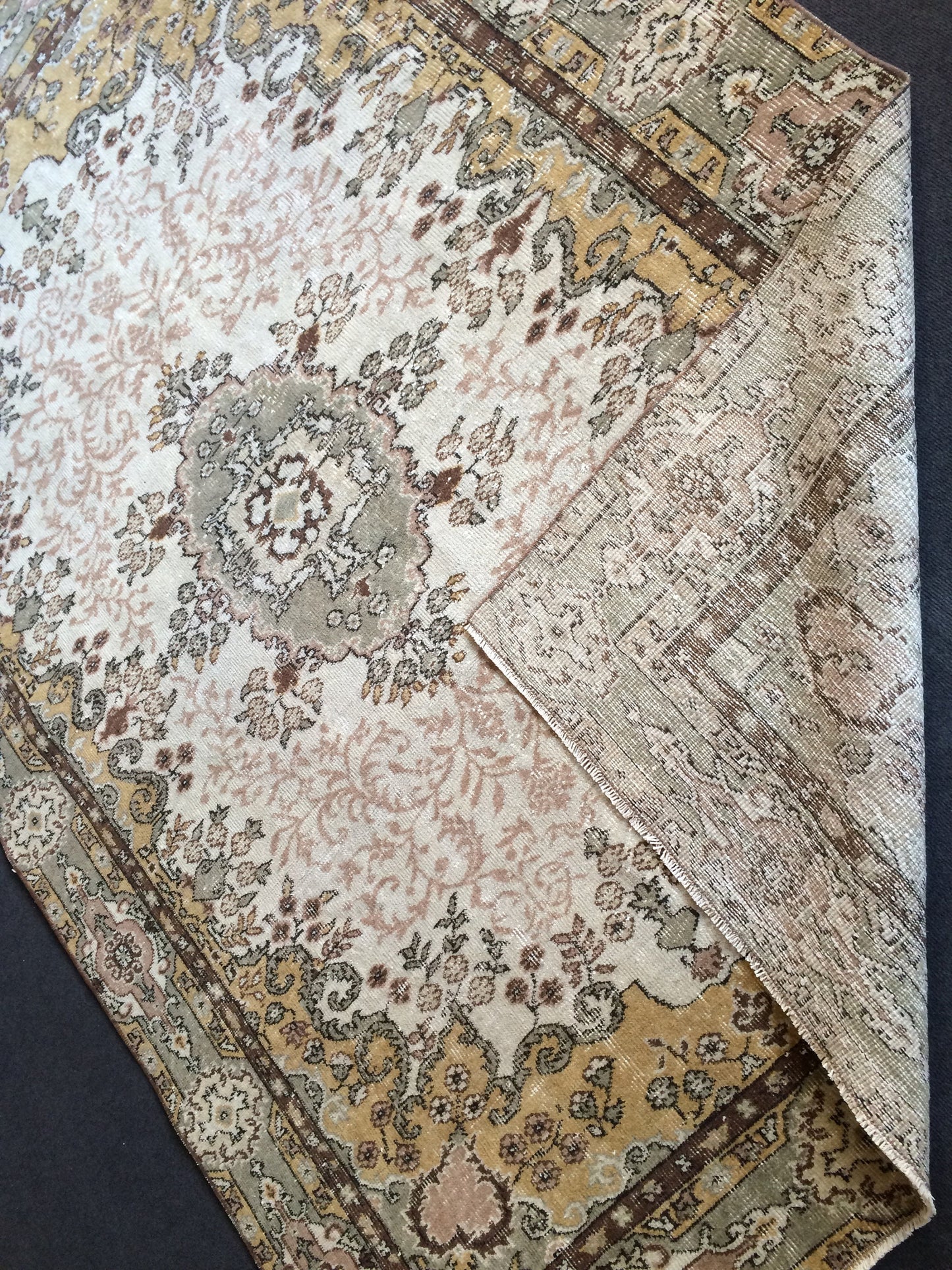 6x8 Oushak Rug, Bohemian Rug, Living Room Rug, Turkish Oushak Rug, Hand woven Rug, Weaving Rug, Vintage Flooring