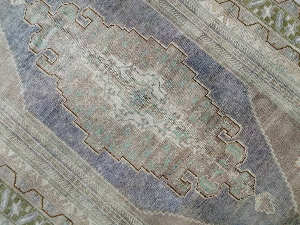 Vintage Hand Made Rug, 5x9 Oushak Rug, Rustic Rug, Muted Rug, Vintage Turkish Rug, Oriental Rug, Vintage Rug,Soft Wool Purple Rug