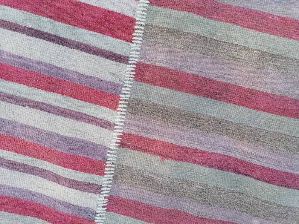 6'9x8'5 flatwoven kilim rug, stripe turkish hand made rugs vintage turkish rugs oushak rug vintage oushak rug, wool rug