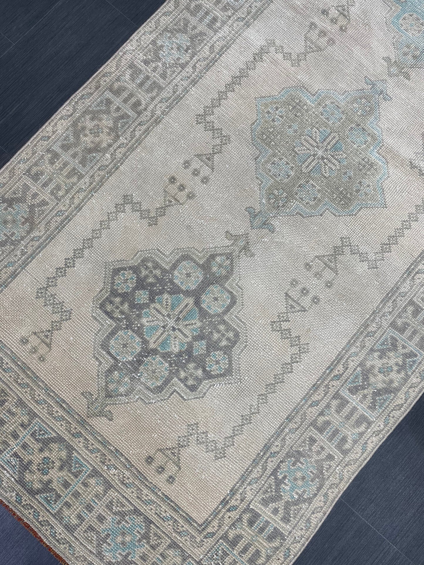 Muted Vintage Runner Rug 3.9 x 11.6 Vintage Persian Runner Rug Hallway Runner Rug Turkish Runner Kitchen Runner Rug Antique Wool Runner