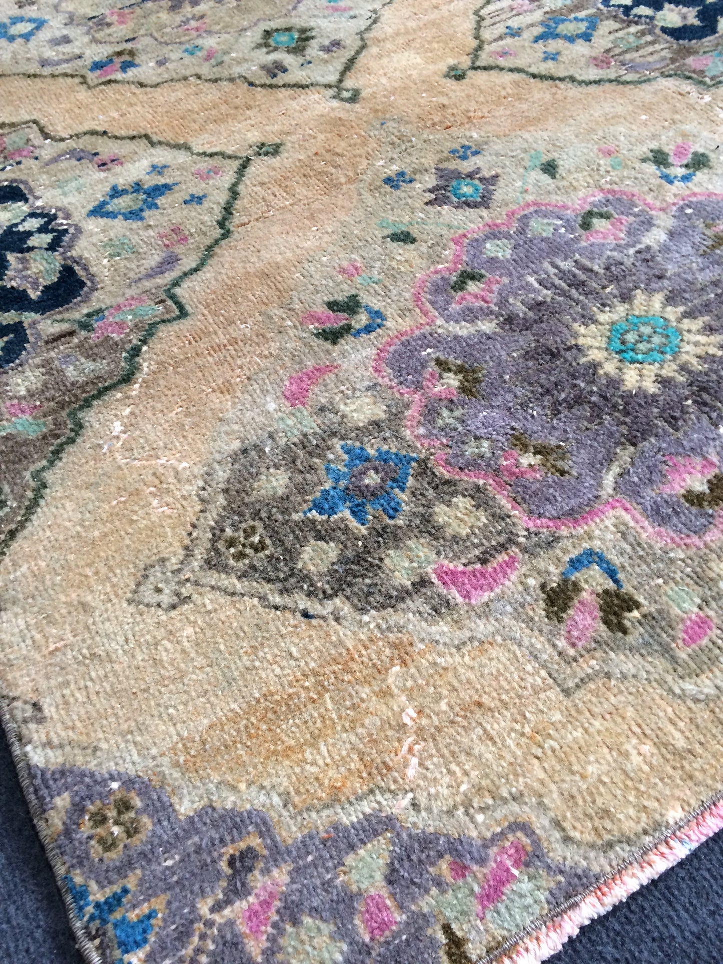 Mini Turkish Rug Small Area Rug Turkish Rug Oushak Rug Hand Made Rug Vintage Rug