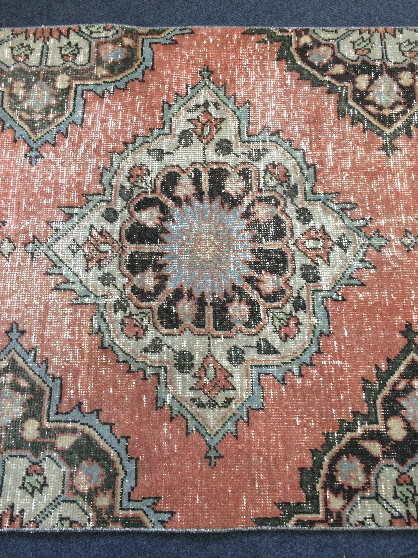 3x13 Turkish Runner Rug Oushak Runner Rug Vintage Runner Rug Hallway Runner Rug