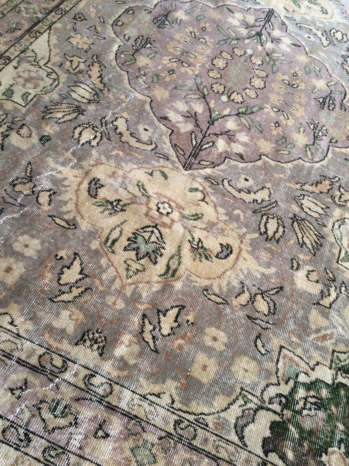 6 x 9.5 Vintage Rug, Vintage Turkish Rug, Living Room Turkish Rug, Oushak Rug, Oriental Rug