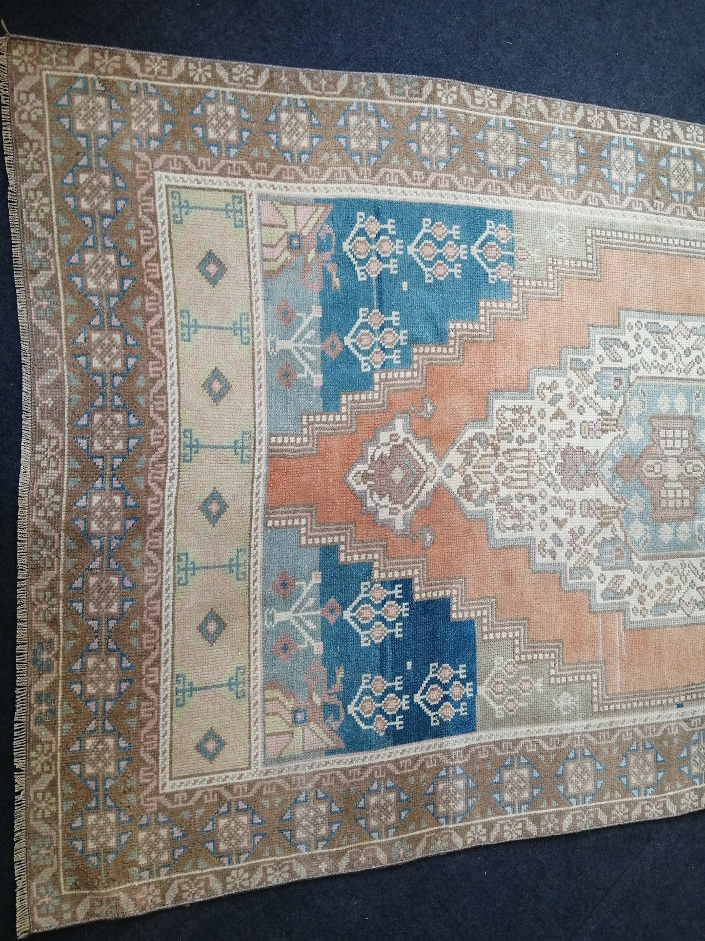 4.6 x 8.2 Wool Rugs TURKISH HAND MADE Rugs Vintage Turkish Rugs Anatolian Oushak Rug Turkish Oushak Rug, Vintage Oushak Rug, Wool Rug