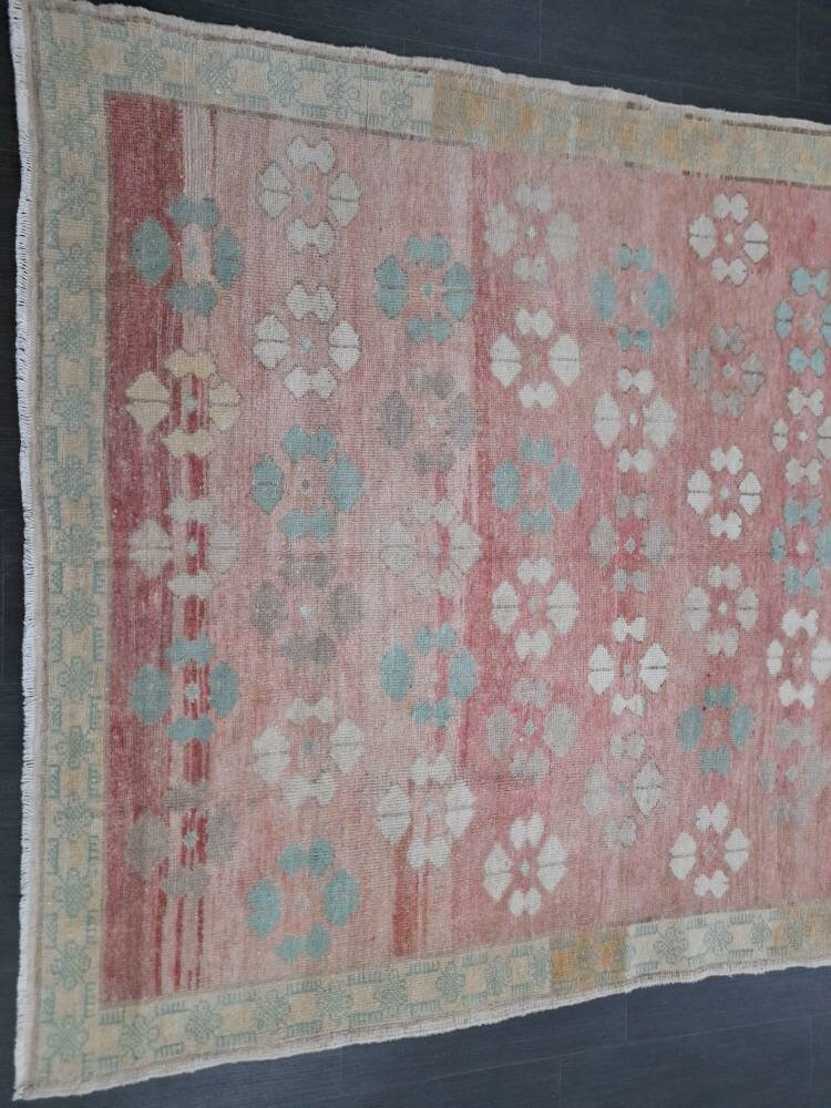 Floral Runner Rug 5 x 11.6 Turkish Runner Rug Vintage Runner Rug Hallway Runner Rug Kitchen Runner Rug Wool Runner Rug Wool Oushak Rug