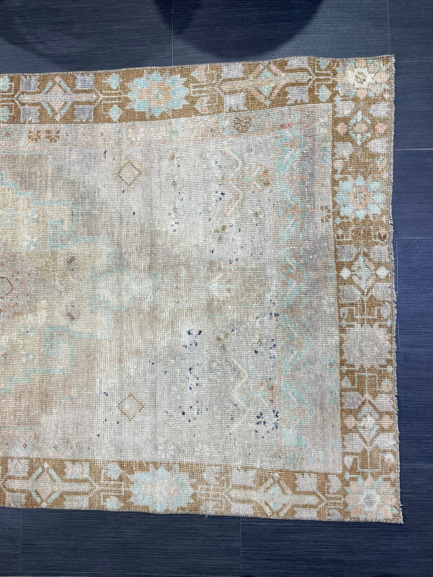Muted Turkish Rugs,Oushak 3.4 x 6.7 Rug, Hand Knotted Rug, Wool Persian Rug,Handmade Rug,Turkish Rug, Farmhouse Rug, Vintage Rug, Floor Art