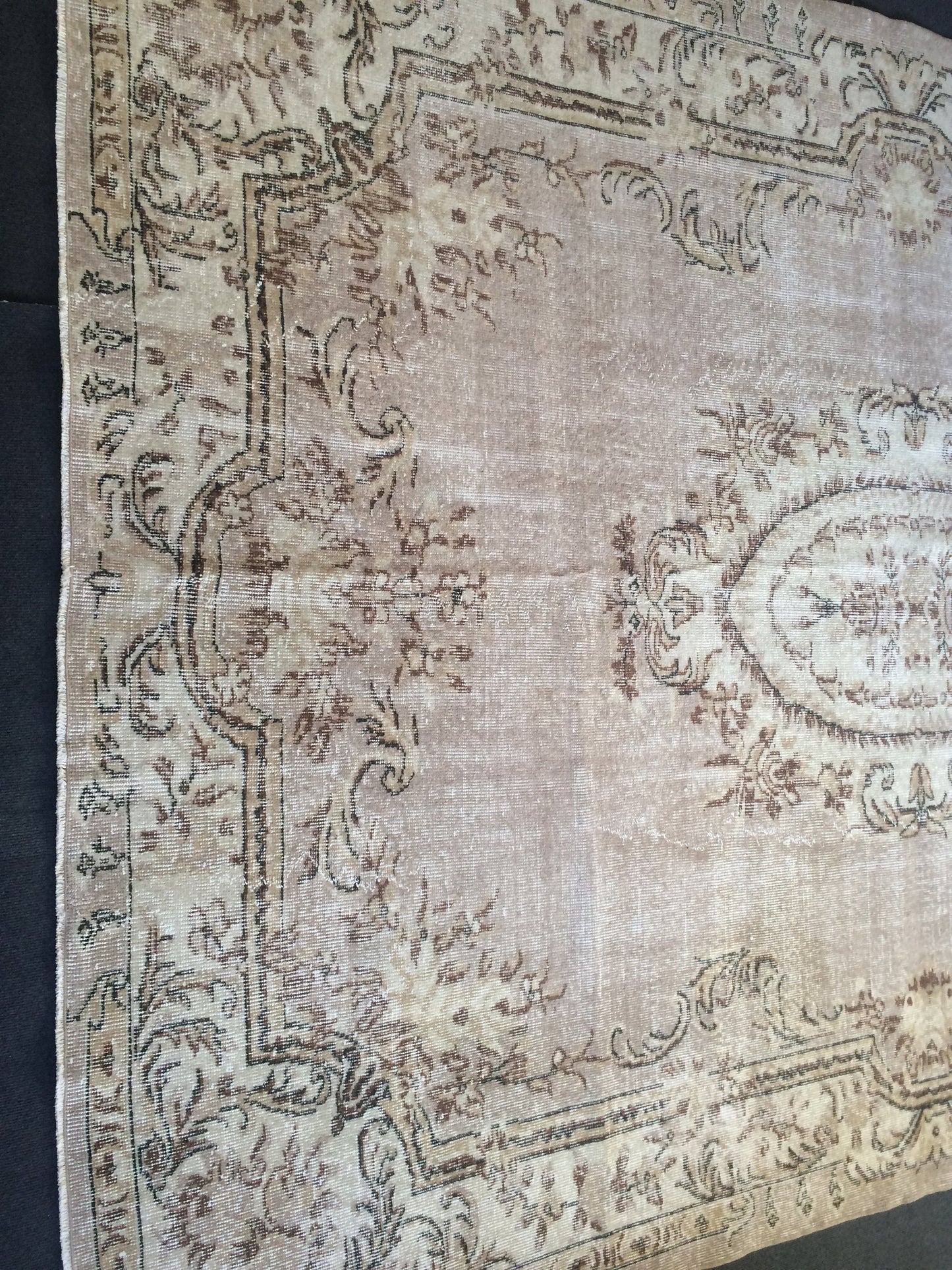 7.4 x 10 Vintage Oushak Large Area Turkish Rug Wool Oushak Rug Oushak Rugs 8 by 10 Muted Rug Oriental Rug Persian Rug