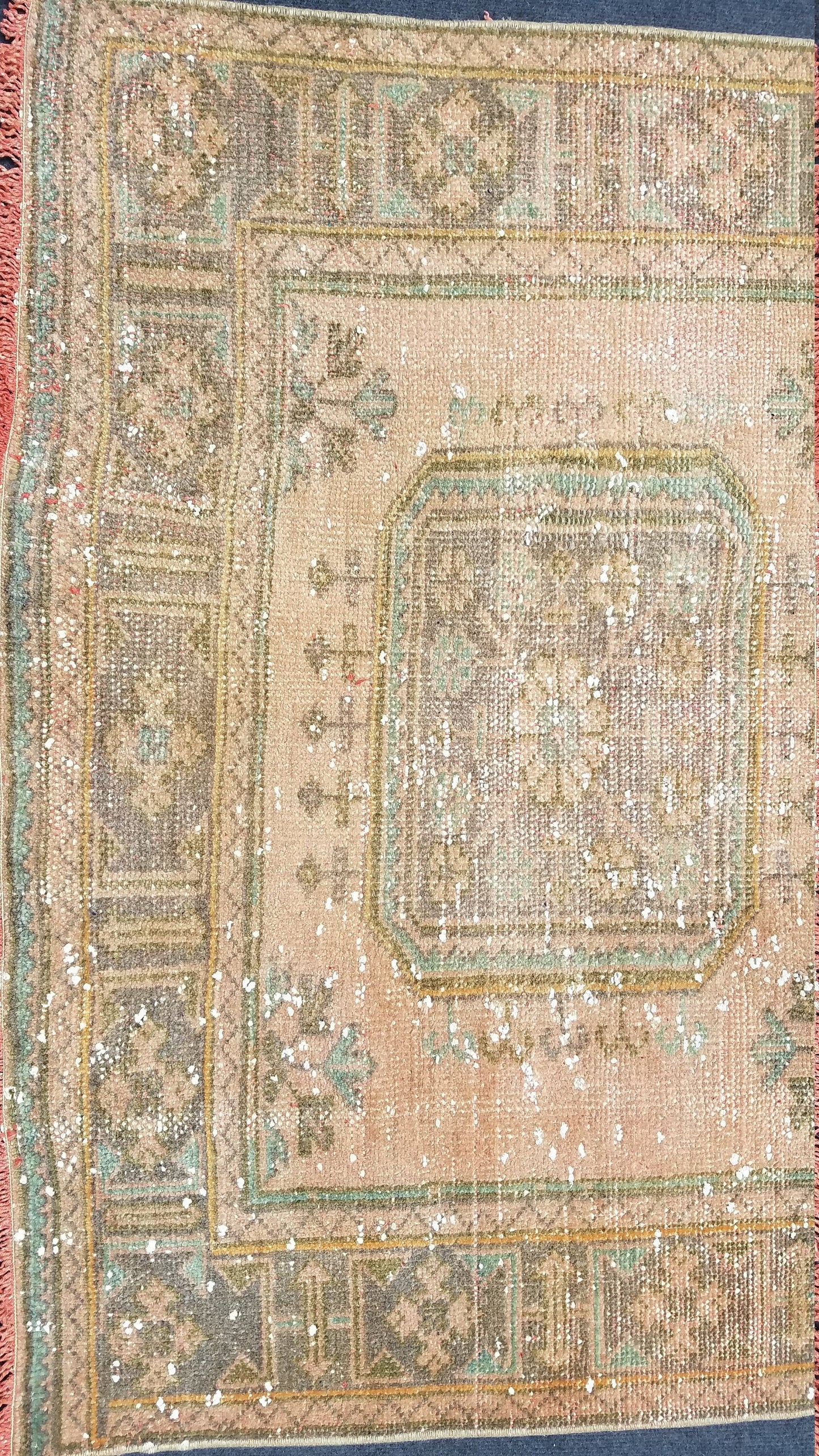 Oushak turkish rug, vintage rug, vintage oushak rug, vintage anatolian rug,unique hand made rug,kitchen rug 10'8x4'6