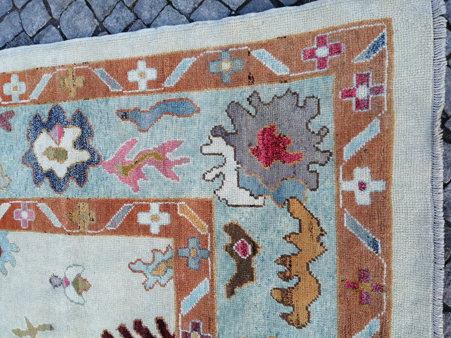 9 by 12 OUSHAK RUG TURKISH Oushak Rug Vintage Oriental Rug Wool Handmade 9x12 Rug Hand Knotte Rug Hand Made Rugs, Made In Turkey Oushak Rug