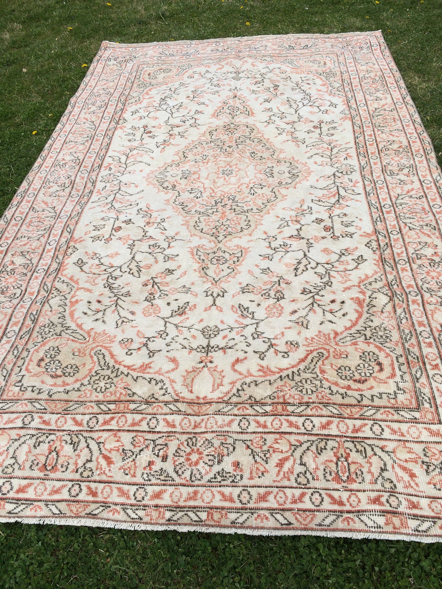 10 x 6 ft Vintage RUGS LARGE Area RUG Turkish Rugs Oushak Rugs Bohemian Rug Living Room Rug Oushak Runner Rug Hand Made Rugs