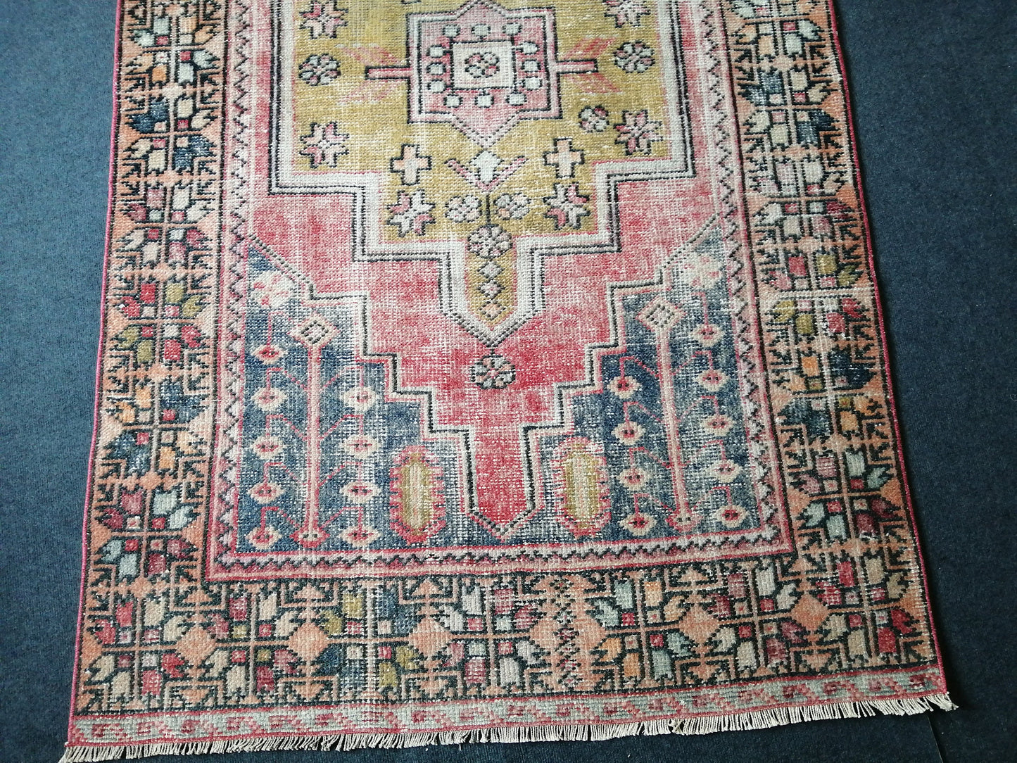 8.8 X 4 VINTAGE Rugs, Hand Made Rug, Oushak Rug, Rustic Rug, Bohemian Rug, Rug Runner, Turkish Rug, Farmhouse Rug, Vintage Rug, Wool rug