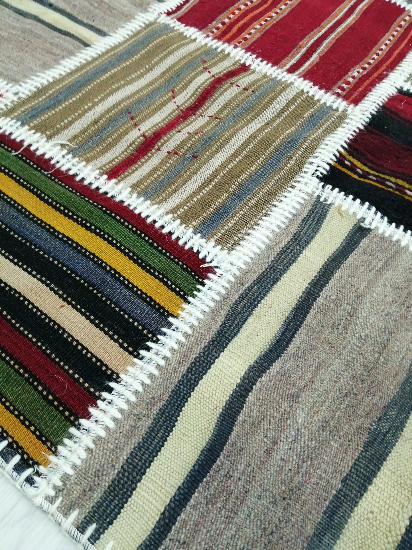 Patchwork Rugs, Hand Made Rug, Oushak Rug, Rustic Rug, Bohemian Rug, Rug Runner, Turkish Rug, Farmhouse Rug, Vintage Rug, Wool rug