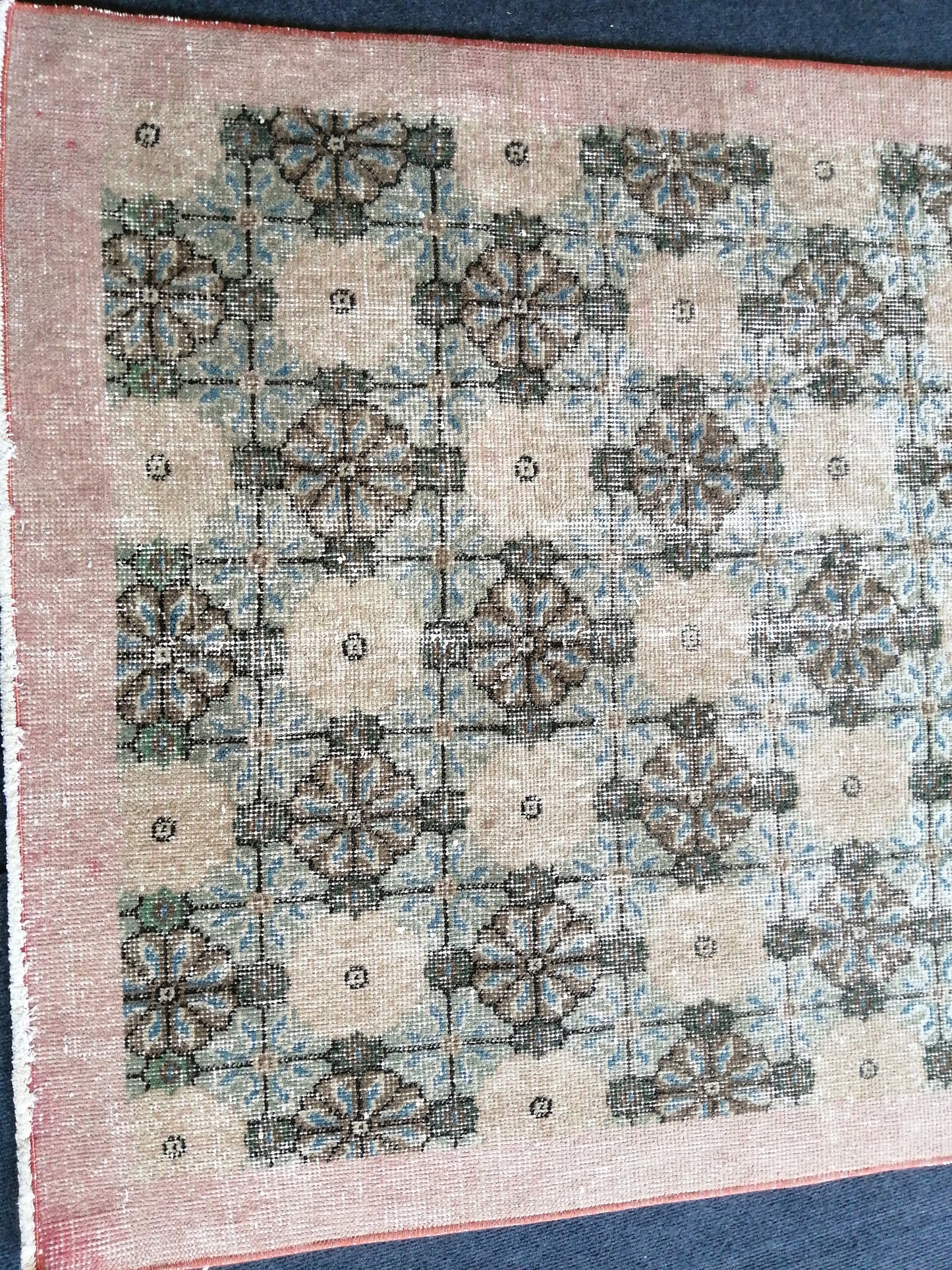 4x7 ft Vintage Floral Rug, Bohemian Rug, Living Room Rug,Oushak Rug,Hand Made Rug,Fun Rug,Turkish Rug Vintage Oriental rug Cute rug