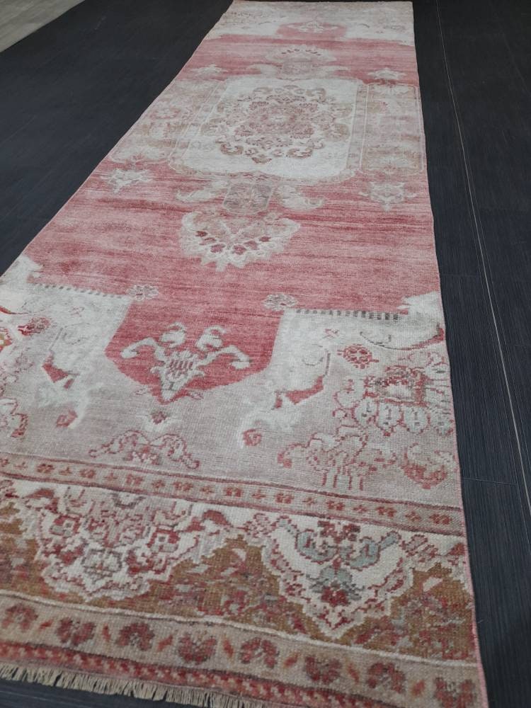 Muted Runner Rug Turkish Runner Rug Vintage 3 x 10.6 Runner Rug Hallway Runner Rug Kitchen Runner Rug Kitchen Wool Runner Rug Hallway Runner