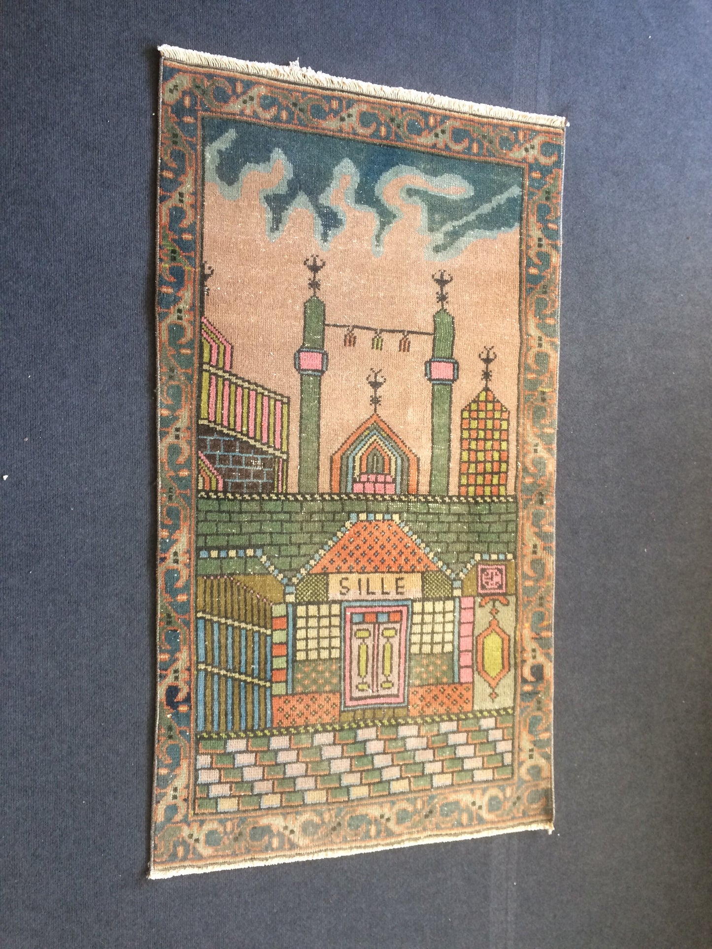 Turkish Rug, Oushak Rug, Oushak Rugs, Wool Oushak Rug, sufi mevlana Tapestry Rug, Farmhouse Rug, Vintage Rug, Prayer Rug, Hand Made Rug