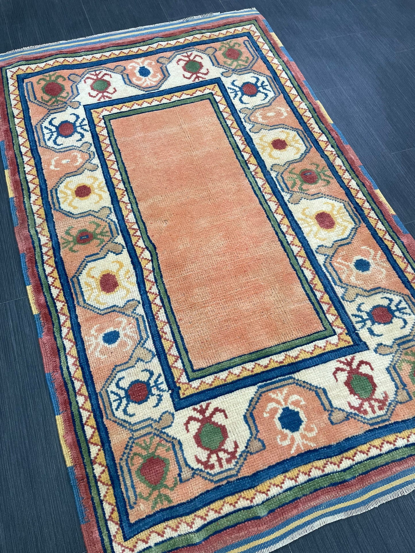 Handmade Rug Oushak 3 x 4.6 Rug Rustic Rug, Bohemian Rug, Rug Runner, Turkish Rug, Farmhouse Rug, Vintage Rug, Wool rug