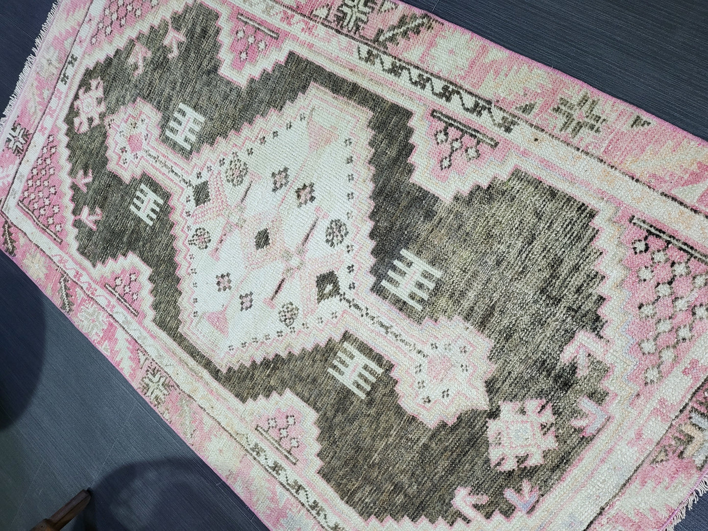 Hand Knotted Rug, Handmade Rug, Oushak 2.5 x 4 Rug, Natural Wool Rug, Oriental Rug , Turkish Rug, Farmhouse Rug, Vintage Persian rug