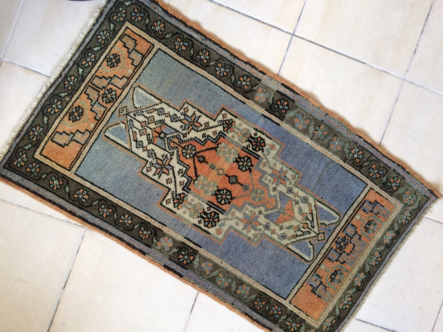 Vintage Turkish Oushak Rug, Bohemian Rug, Living Room Rug,Oushak Rug,Hand Made Small Area Rug Wool Oushak Rug