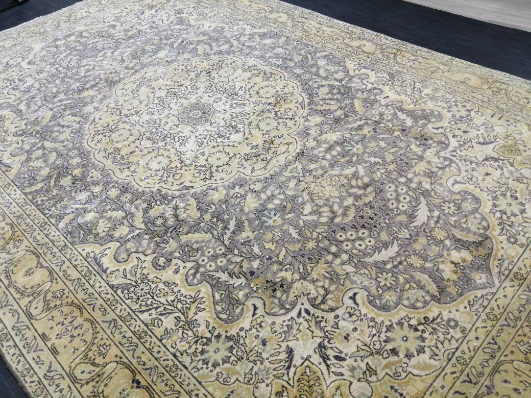 9.9 x 6.5 Large OUSHAK RUG TURKISH Oushak Rug Vintage Oushak quality Rug Vintage Runner Rug Wool Oushak Rug Hand Made Rugs Vintage Rug