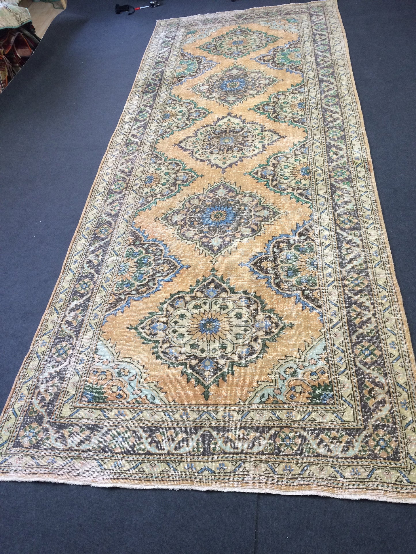 12.3 x 4.8 Large Area Rug Vintage Rug Oushak Rug Turkish Rug Oriental Runner Carpet Persian Runner Rug 4.8x12.3 Runner