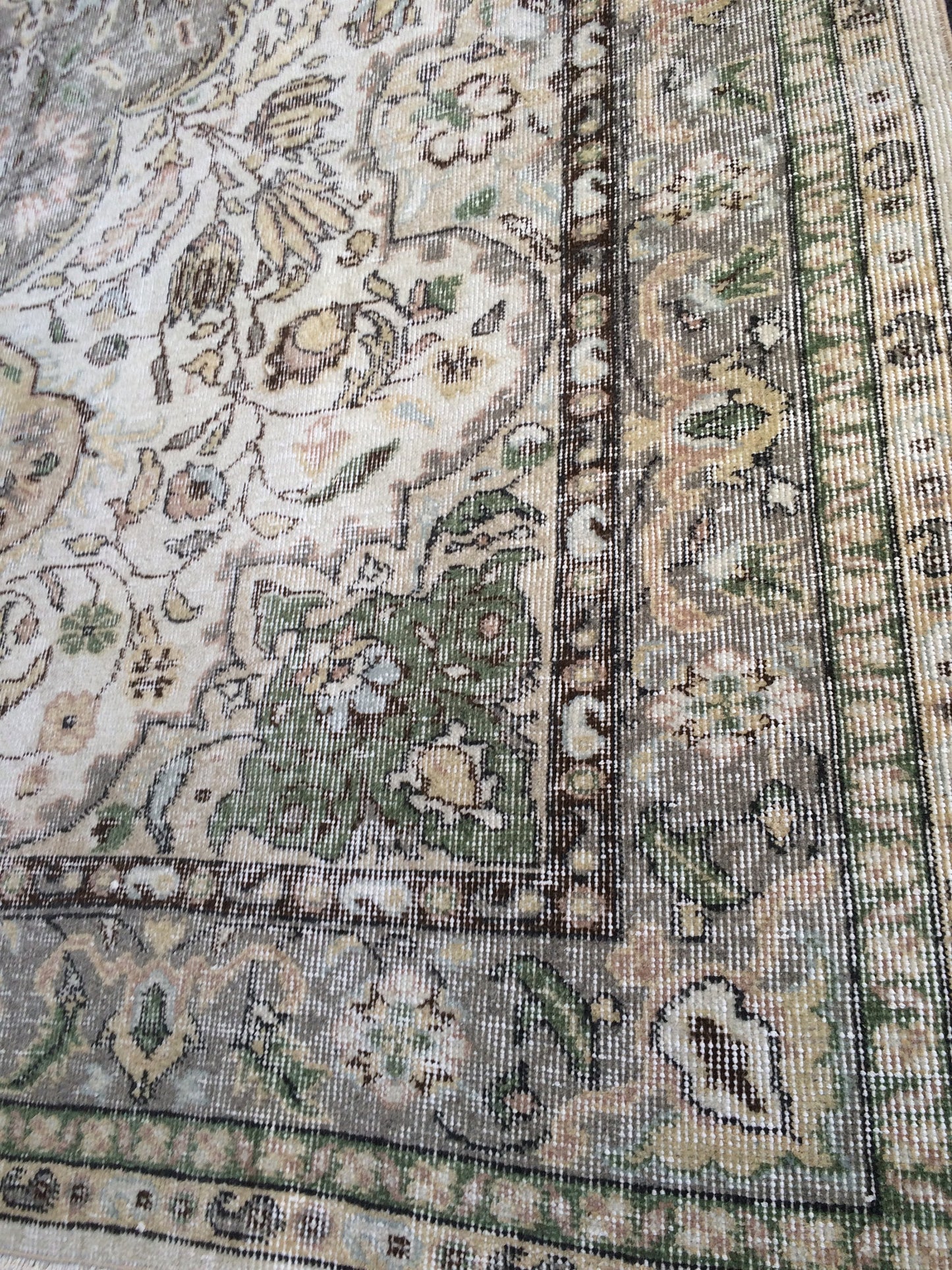 6.7 x 9.8 Turkish Oushak Rug Large Area Rug, Vintage Rug Oushak Rug 7 by 10 Muted Rug