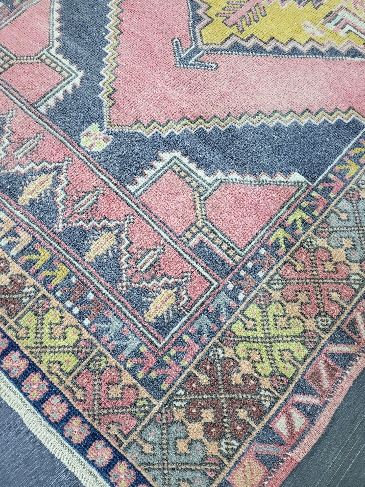 3.6 x 6 Hand Knotted Rug, Handmade Rug, Oushak Rug, Natural Wool Rug, Oriental Rug Plush Turkish Rug, Farmhouse Rug, Vintage Persian rug