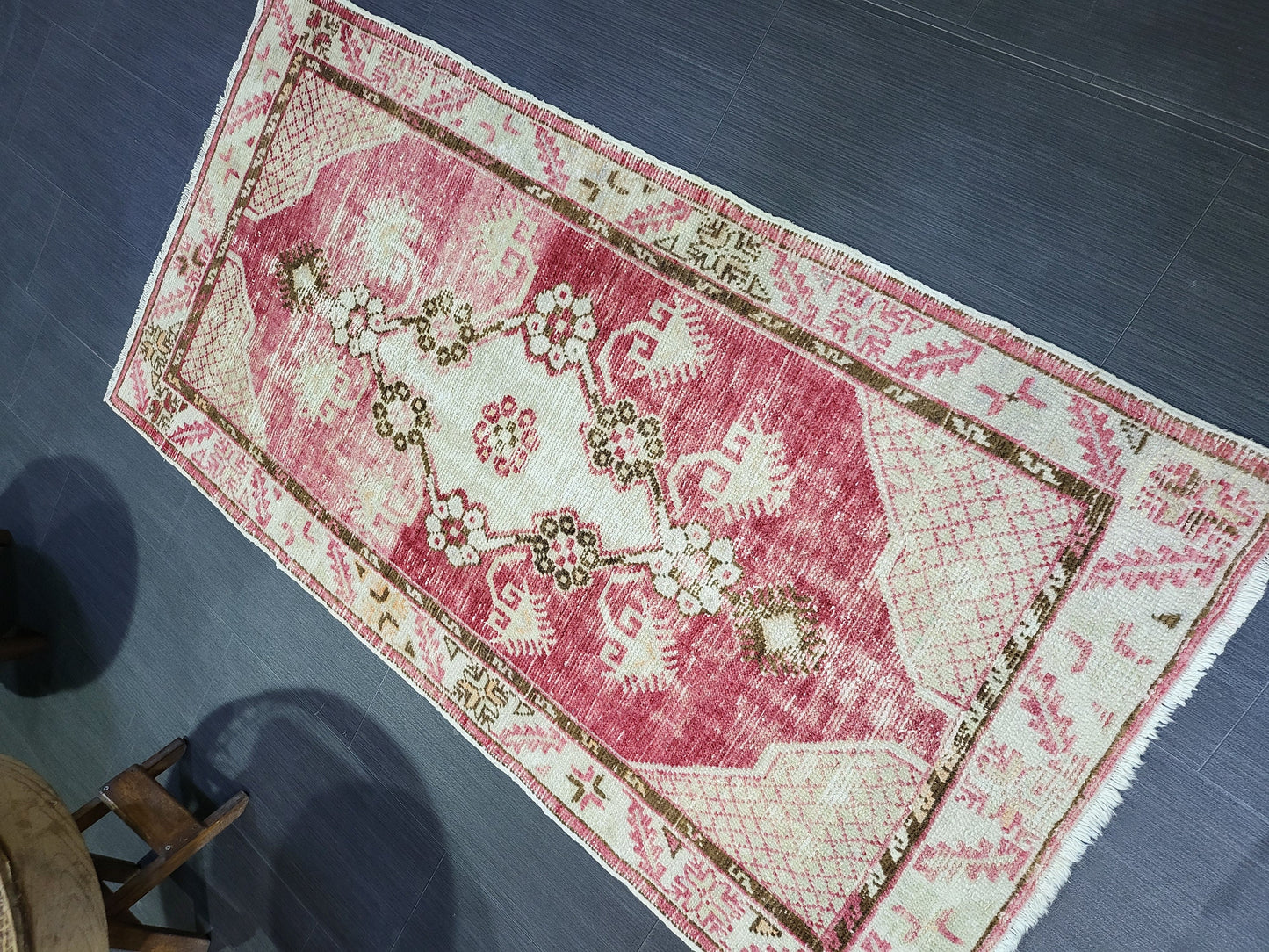Handmade Rug, Oushak Rug, 2.7 x 5 Anatolian Rug, Hand Knotted Turkish Rug, Persian Rug, Vintage Rug, Wool rug
