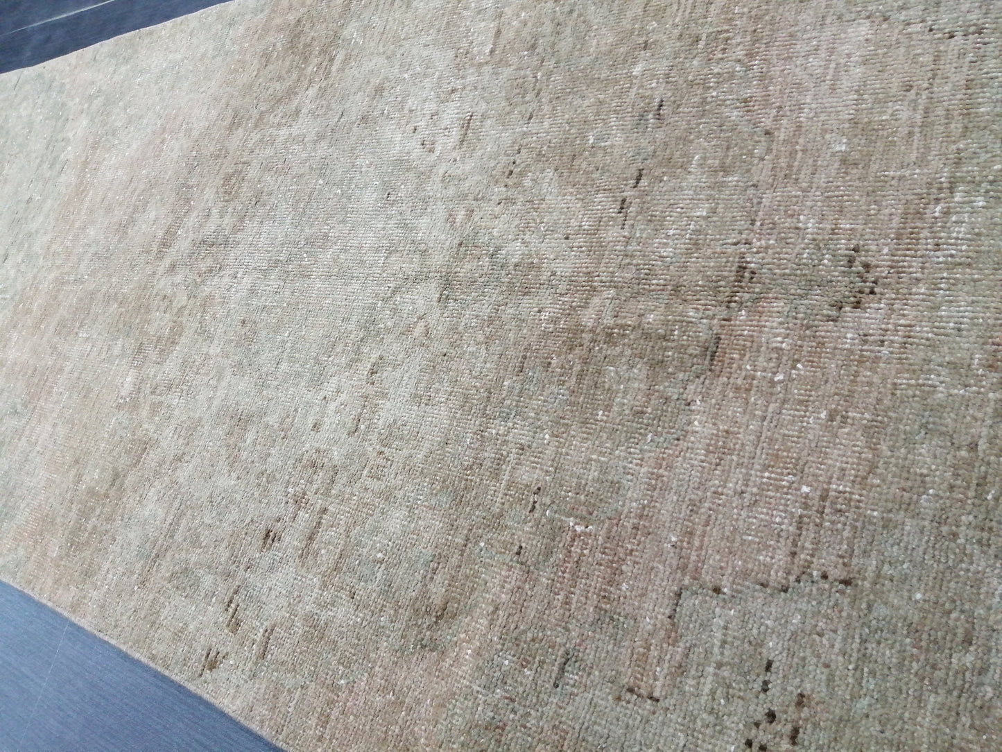 Muted Oushak Runner 13 x 2.9 Turkish Runner Rug Muted Vintage Runner Rug Hallway Runner Rug Kitchen Runner Wool Runner Rug Wool Oushak Rug