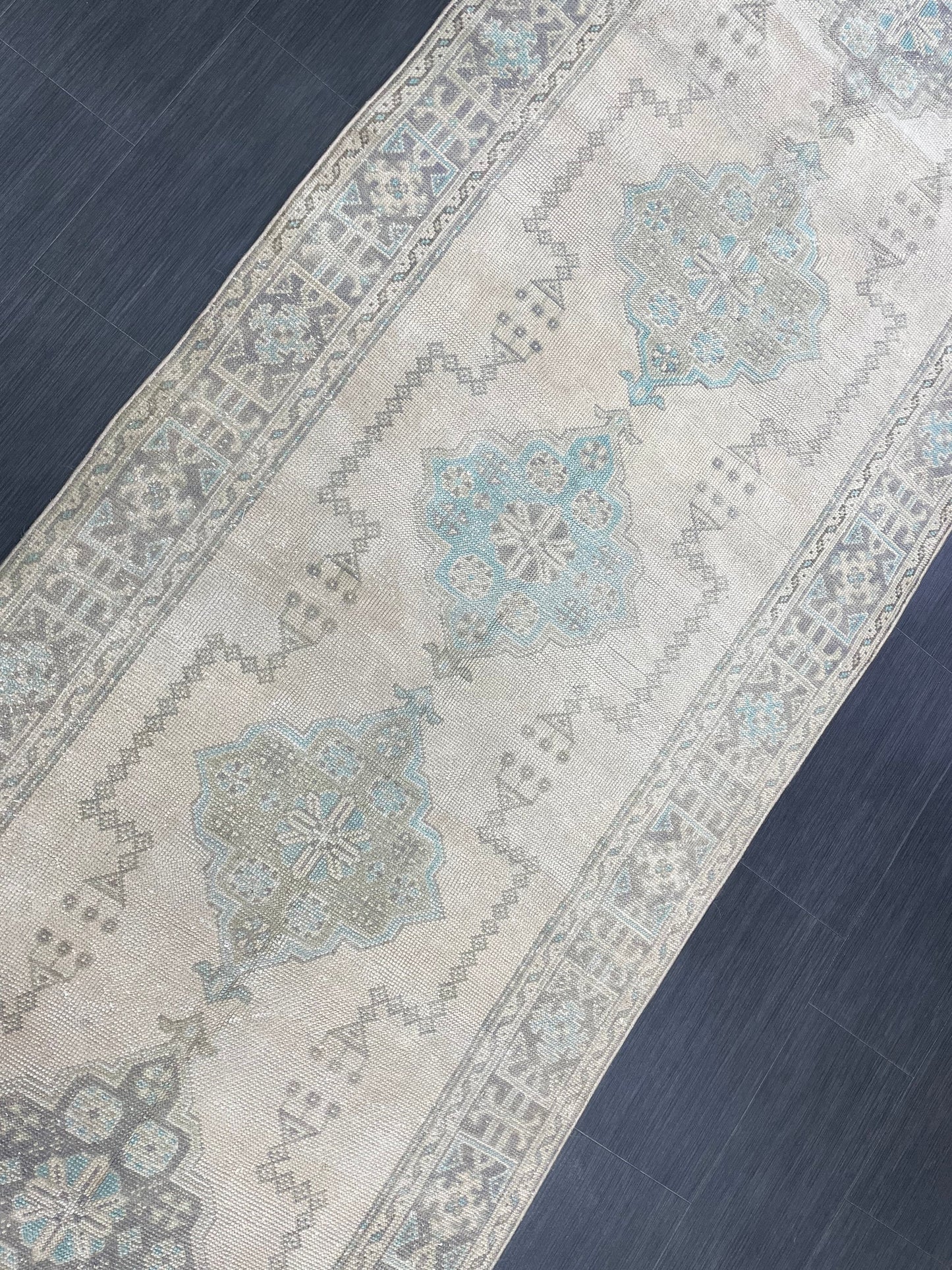 Muted Vintage Runner Rug 3.9 x 11.6 Vintage Persian Runner Rug Hallway Runner Rug Turkish Runner Kitchen Runner Rug Antique Wool Runner
