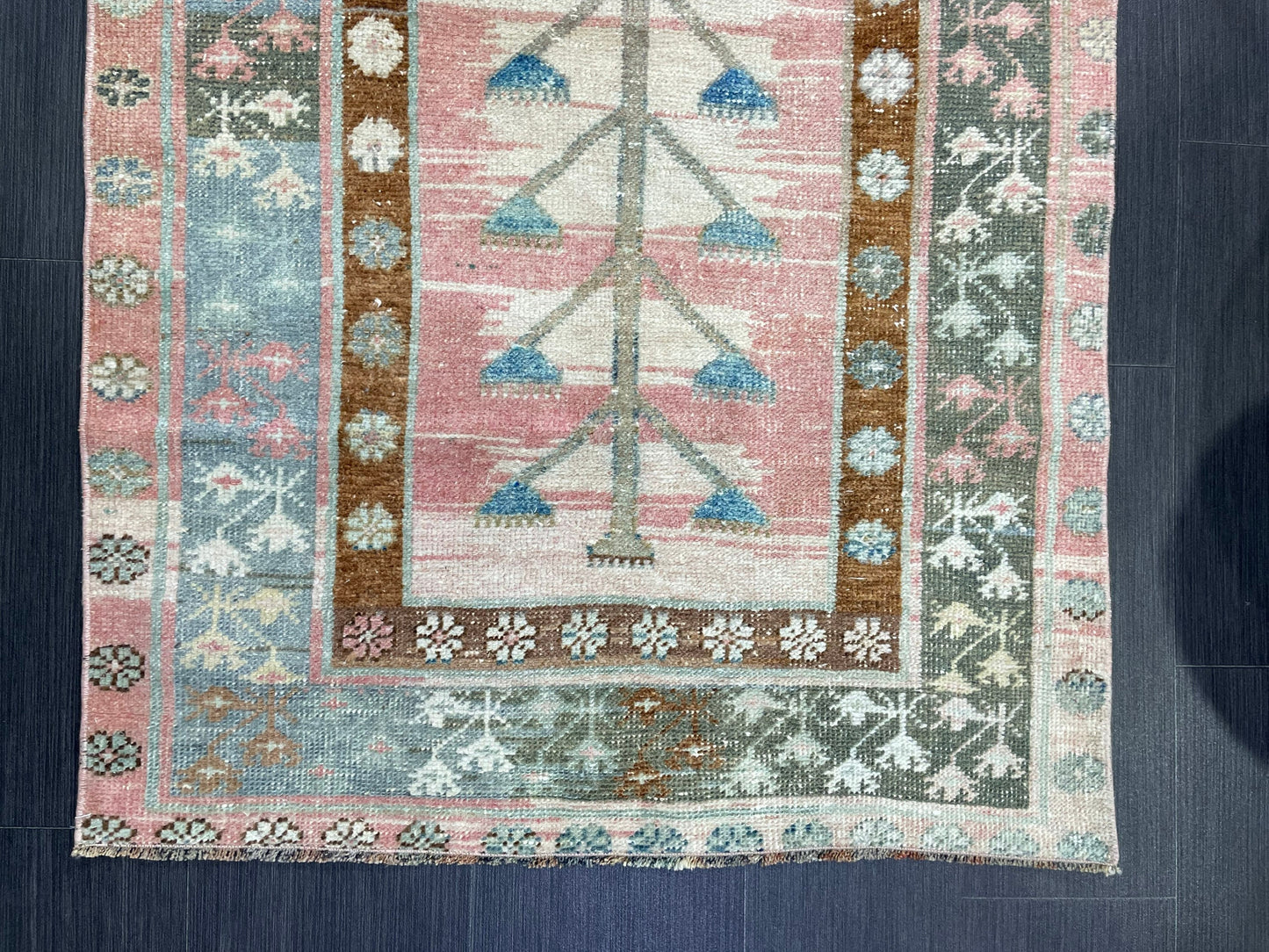 TURKISH Rug, Vintage 3x5 Wool Rug, Oushak Rug, Hand Knotted Rug, Anatolian Rug, Persian 100% Wool Rug, Handmade Rug