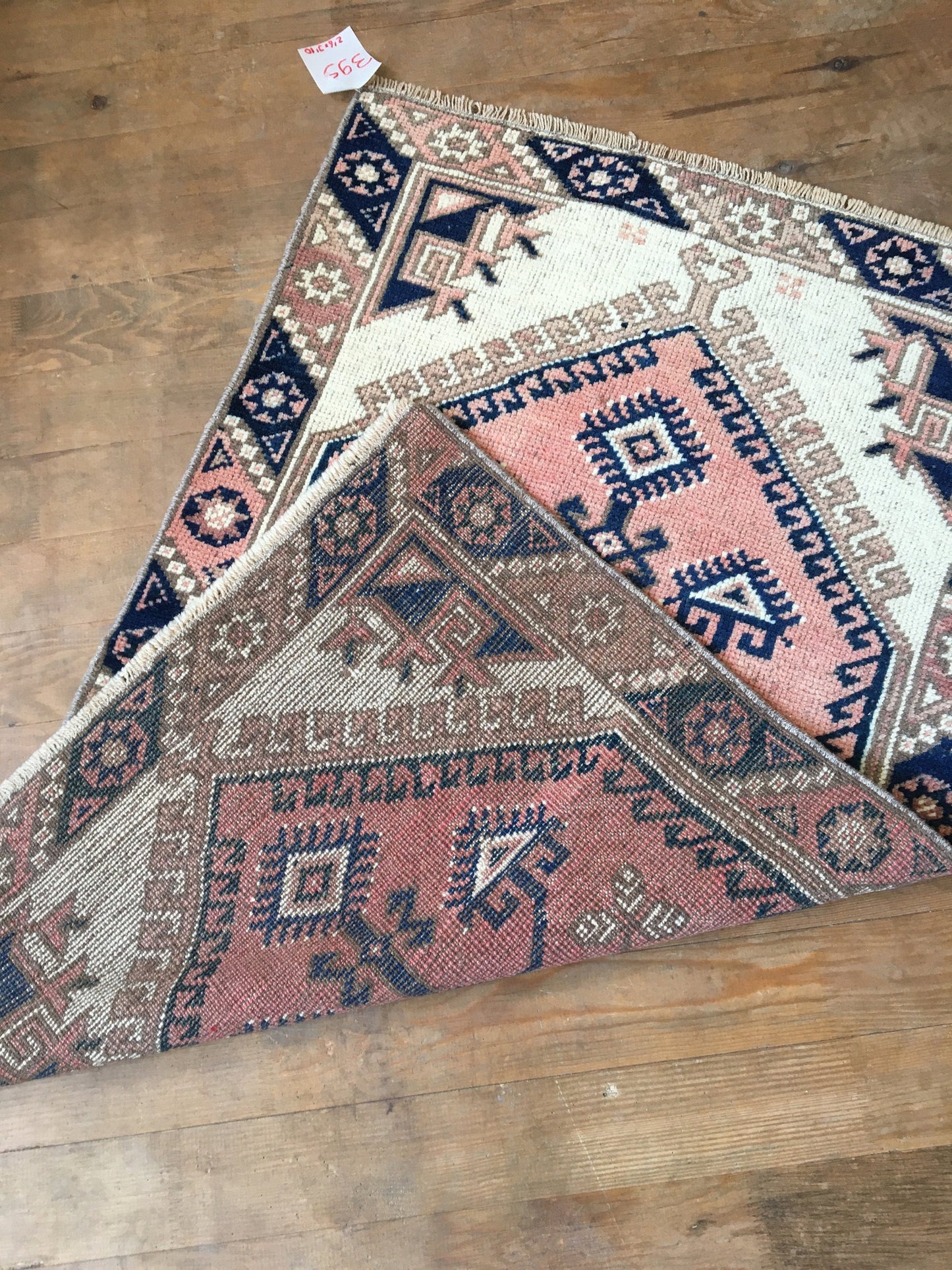 2x4 feet muted vintage middle rug, handmade etnique kitchen area rug, turkish mini runner rug,oushak blue bedroom rug, kids wool small rugs