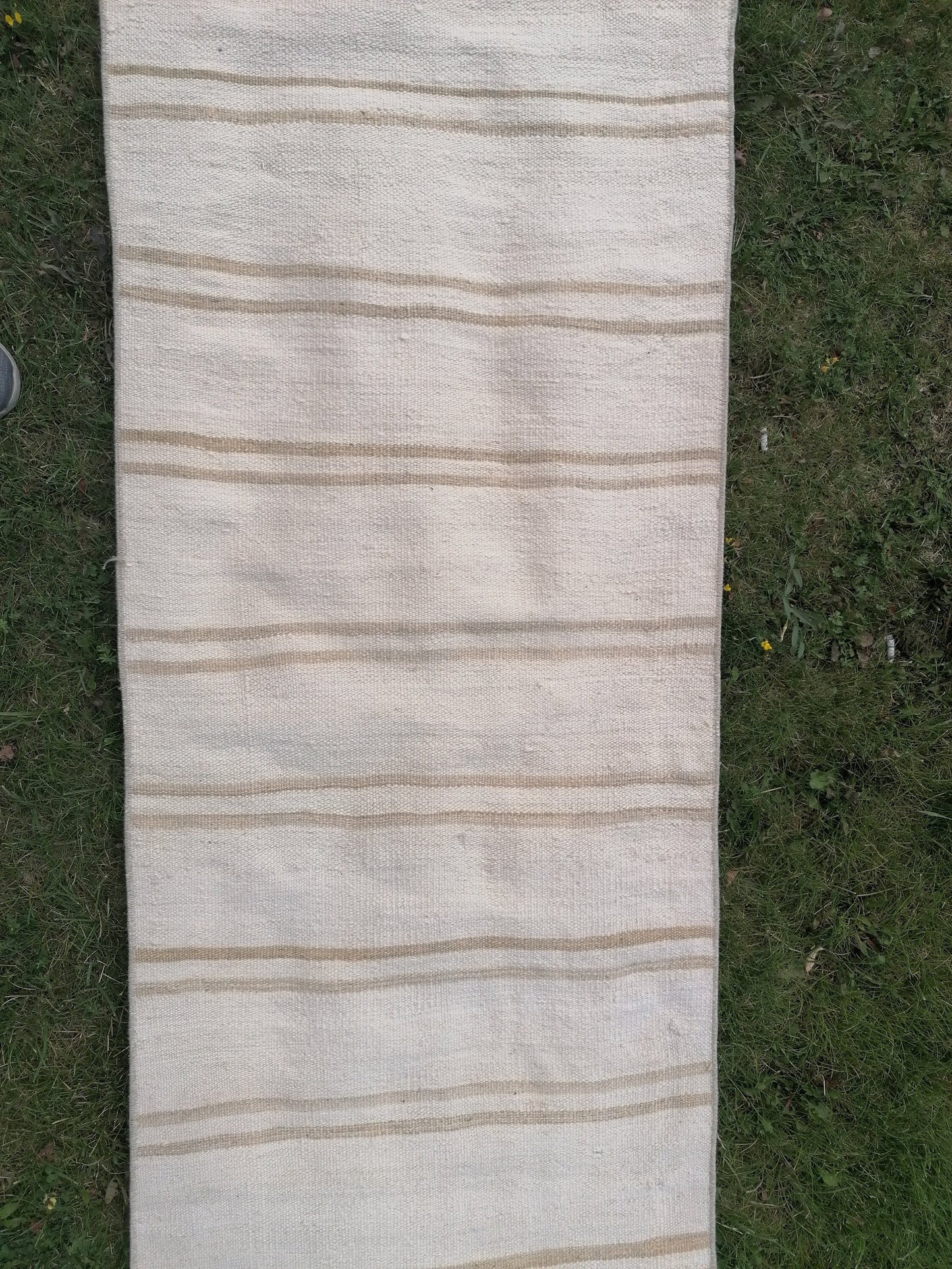 2.2x26 Neutral vintage runner rug , extra long flat woven kilim runner, oriental runner rug, vintage handmade rug