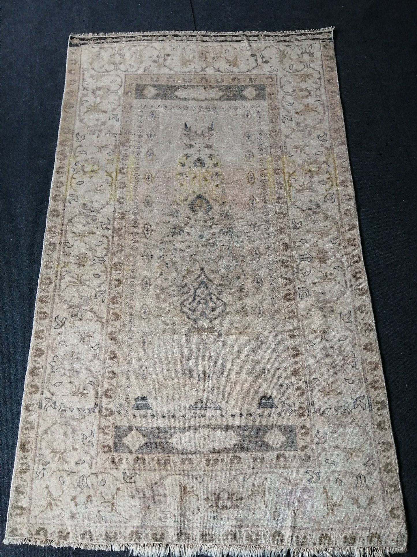3.5 x 6 Rugs, Hand Made Rug, Oushak Rug, Rustic Rug, Bohemian Rug, Turkish Rug, Farmhouse Rug, Vintage Rug, Wool rug Muted Oriental Rug
