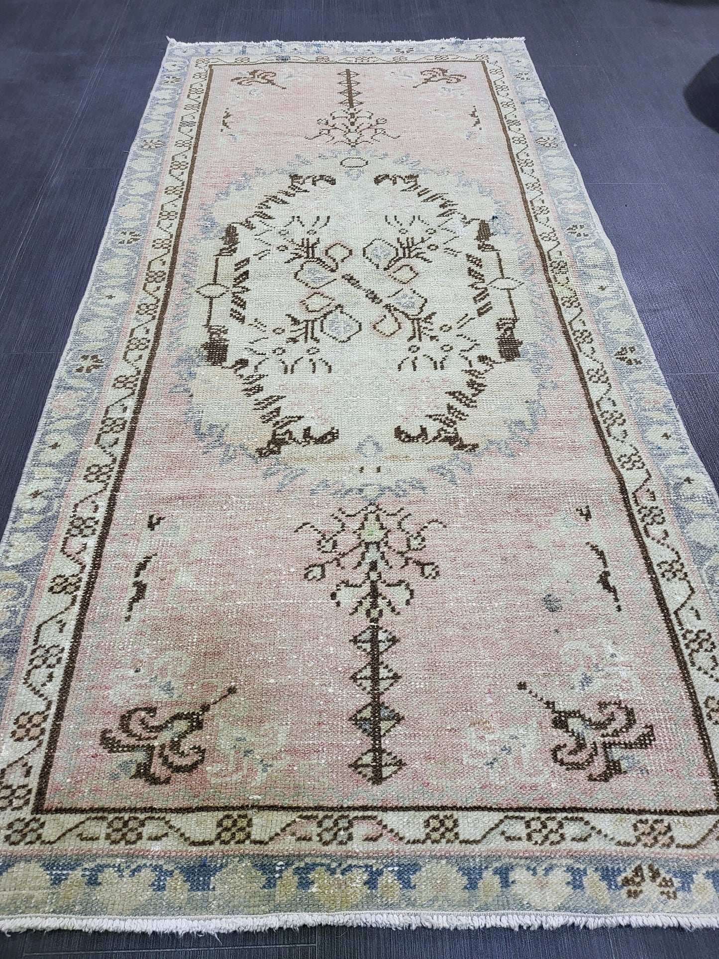 Oushak Rug, Rustic 2.10 x 5.10 Rug, Persian Rug, HandmadeRug, Turkish Rug, Farmhouse Rug, Vintage Rug, Wool rug, vintage rug