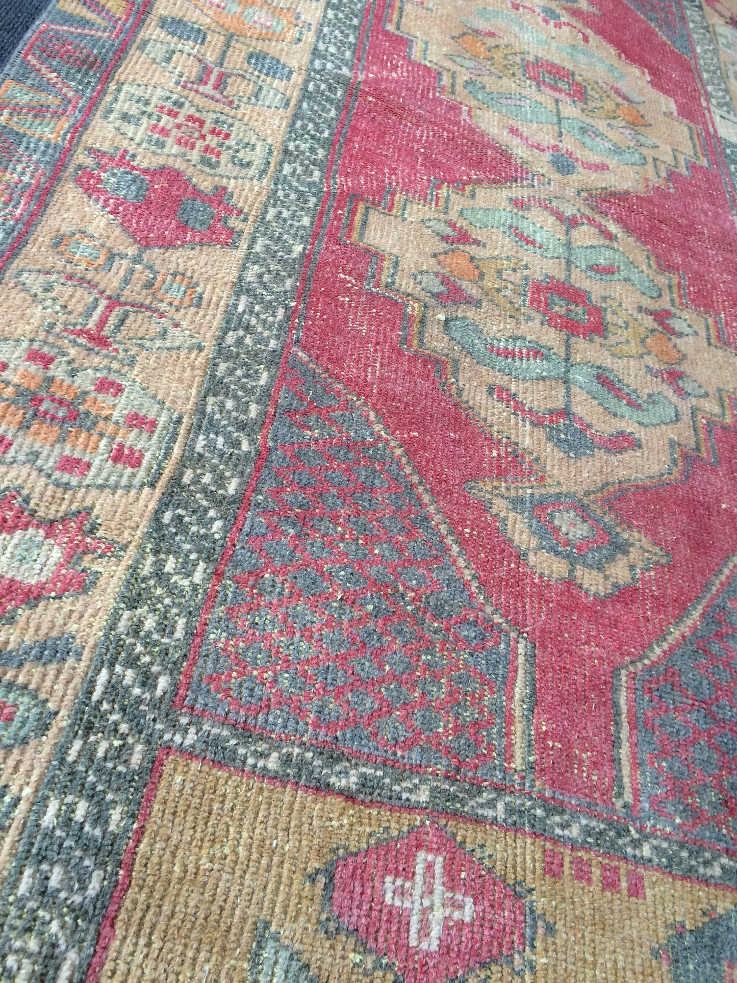 Wool Rugs Vintage Rugs TURKISH HAND MADE Rugs Vintage Turkish Rugs Oushak Rug Traditional Rug, Turkish Oushak Rug, Vintage Oushak Rug