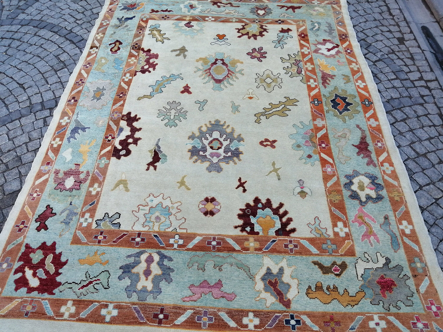 9 by 12 OUSHAK RUG TURKISH Oushak Rug Vintage Oriental Rug Wool Handmade 9x12 Rug Hand Knotte Rug Hand Made Rugs, Made In Turkey Oushak Rug