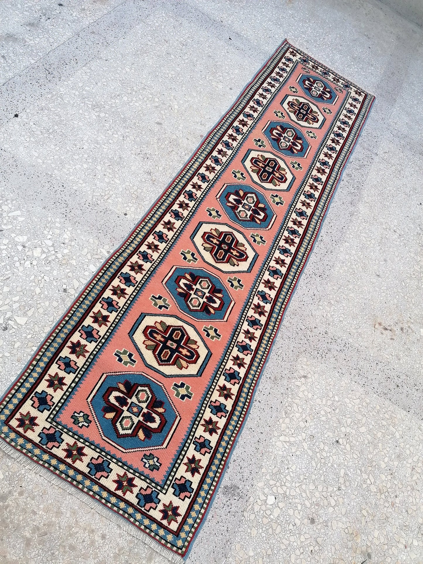 9'x2'4 turkish runner rug,oushak runner rug,vintage rug,kitchen rug,vintage oushak rug, vintage anatolian rug,unique hand made rug,bohemian