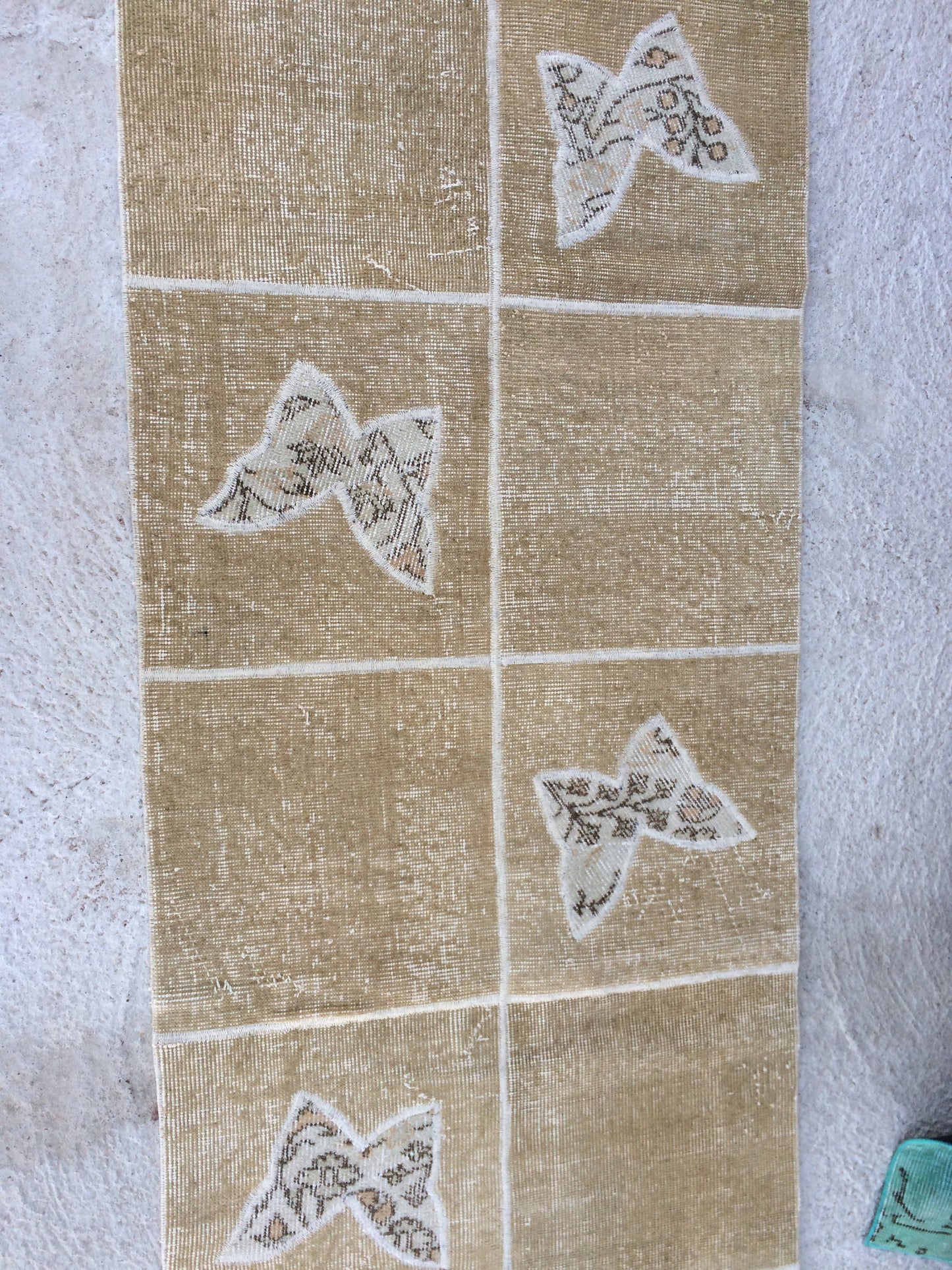 Butterfly Runner Rug, Patchwork Runner Rug, Living Room Rug,Oushak Rug,