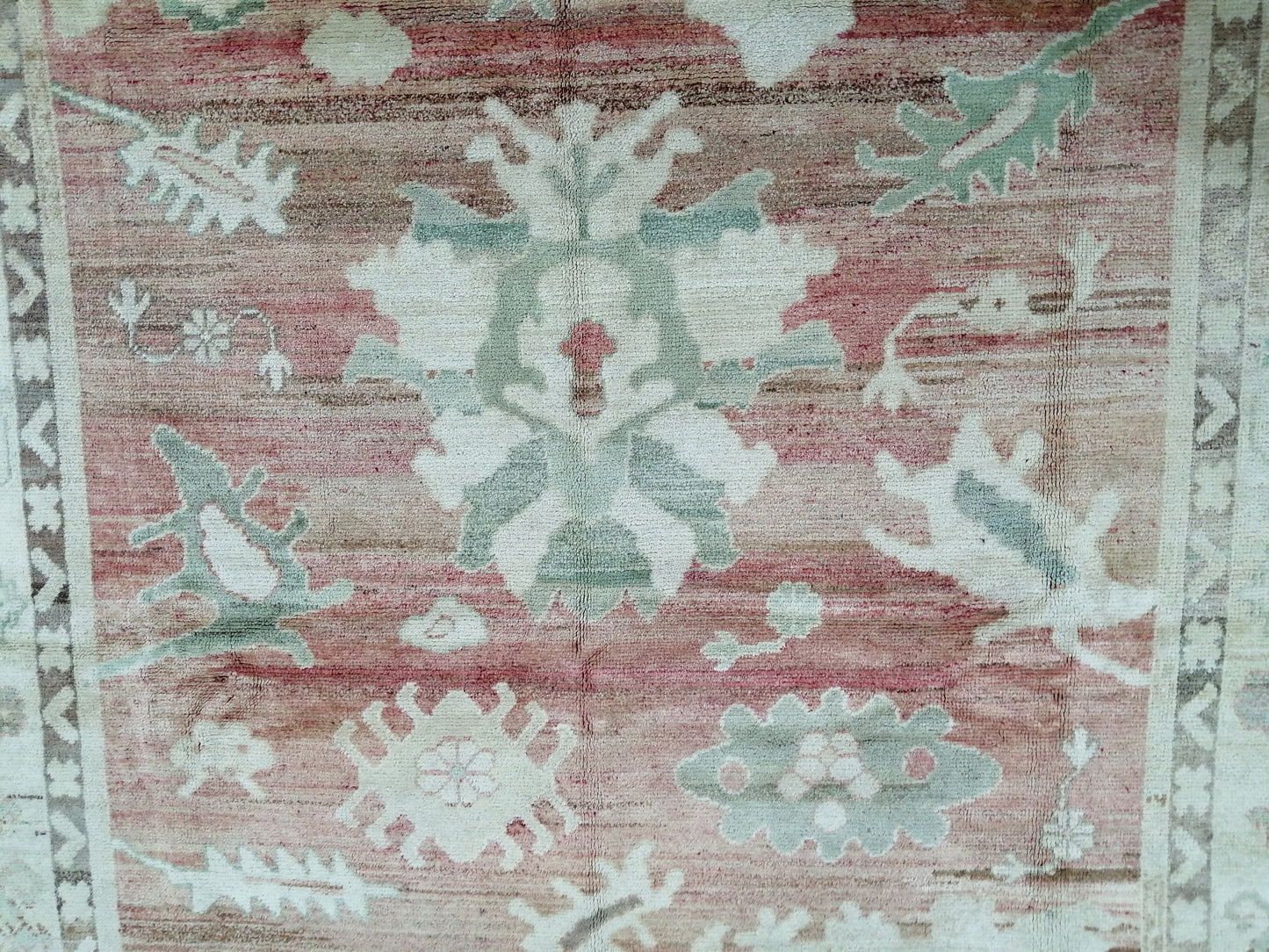 Vintage Muted OUSHAK RUG,12.5 x 8.9 Oushak Rug, Vintage Oushak Rug Wool Oushak Rug Hand Made Rugs, AUTHENTIC Oushak Rug