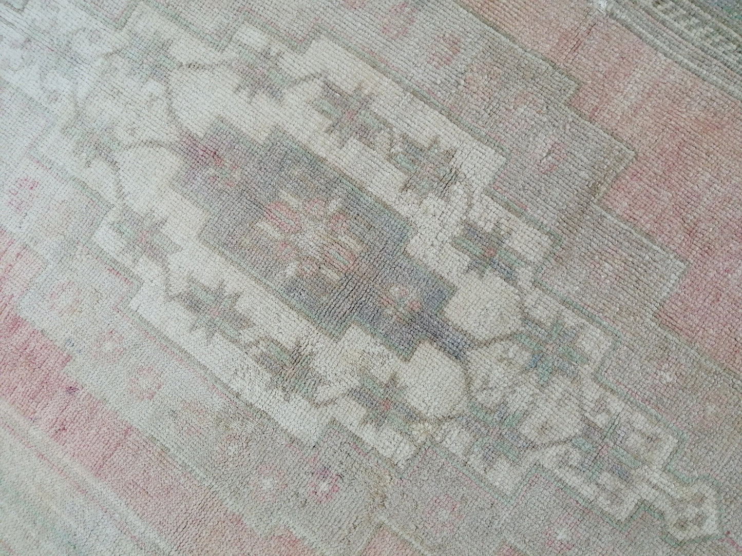 Muted Oushak Runner Rug Turkish Runner Rug Vintage Runner Rug Hallway Runner Rug Kitchen Runner Rug Wool Runner Rug Muted Wool Rug