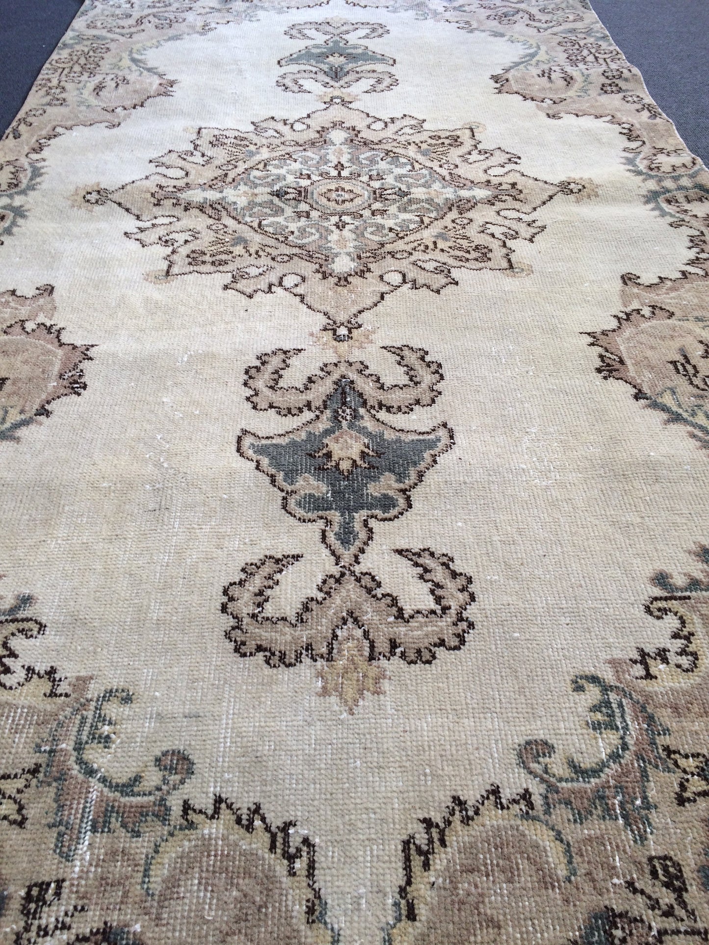 Oushak Rug Vintage Turkish Rug,Wool Rug Turkish Rug Antique Rug Rug,Handmade Oriental Rug,Persian Rug