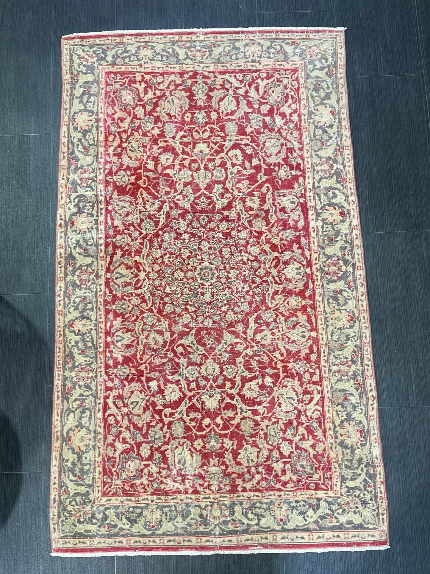 Vintage Rug, TURKISH 3x5 Rug, HANDMADE Rug, Fine Hand Knotted Oushak Rug, Persian Rug Oriental Rug, Quality Rug